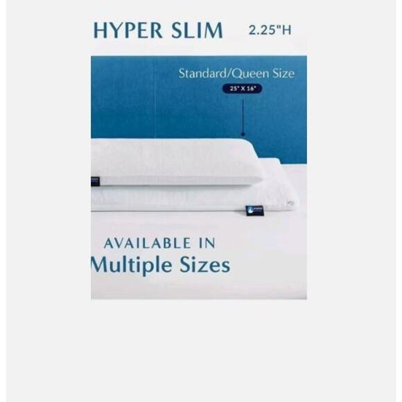 BLUEWAVE Bedding Hyper Slim Cooling Gel Memory Foam Pillow -- Standard/Queen Sze - Picture 4 of 15